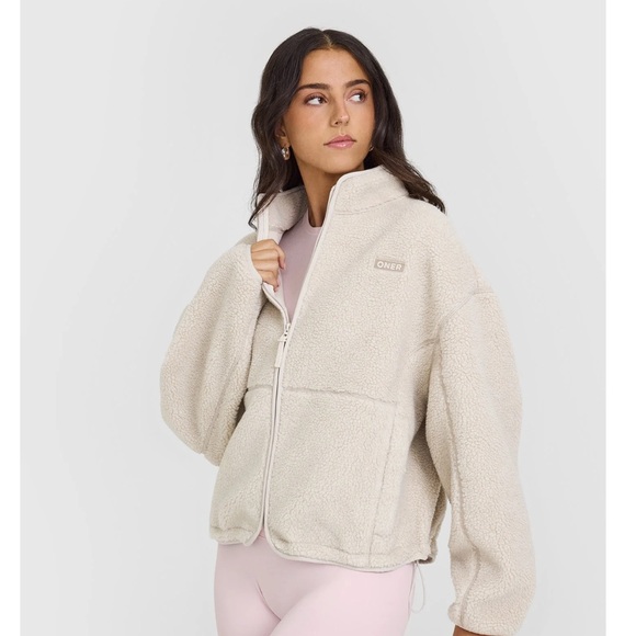 Oner Active Jackets & Blazers - Oner Active Sand Zip Through Fleece Jacket